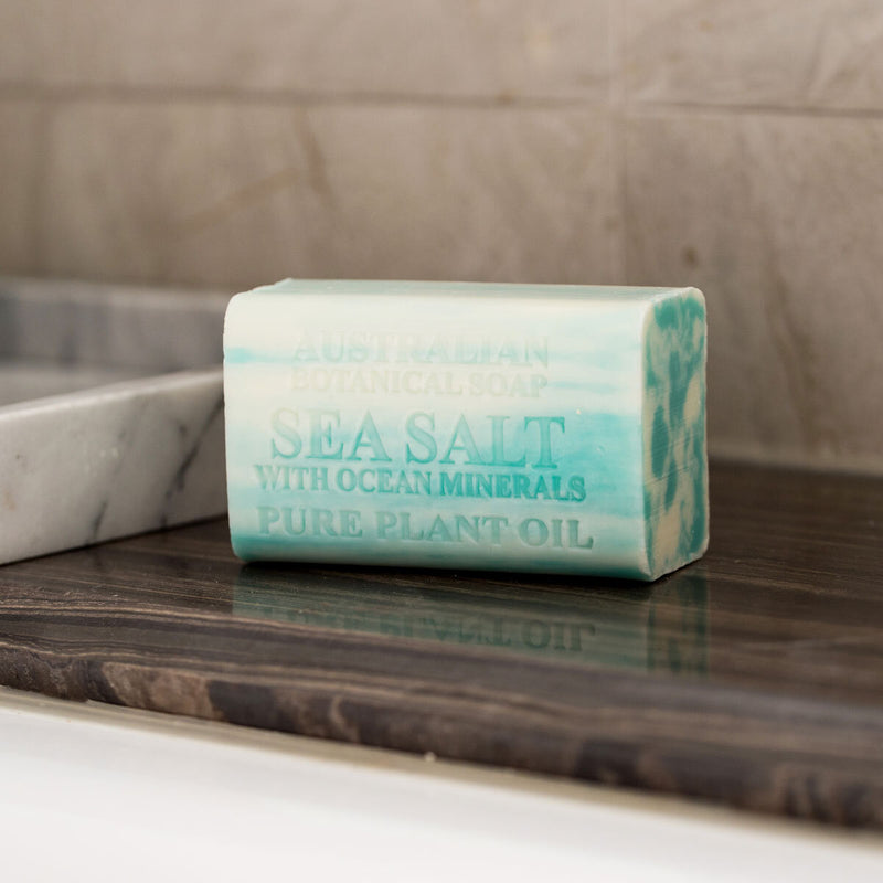 Australian Botanical Soap sea salt with ocean minerals soap bars 8-pack - British product