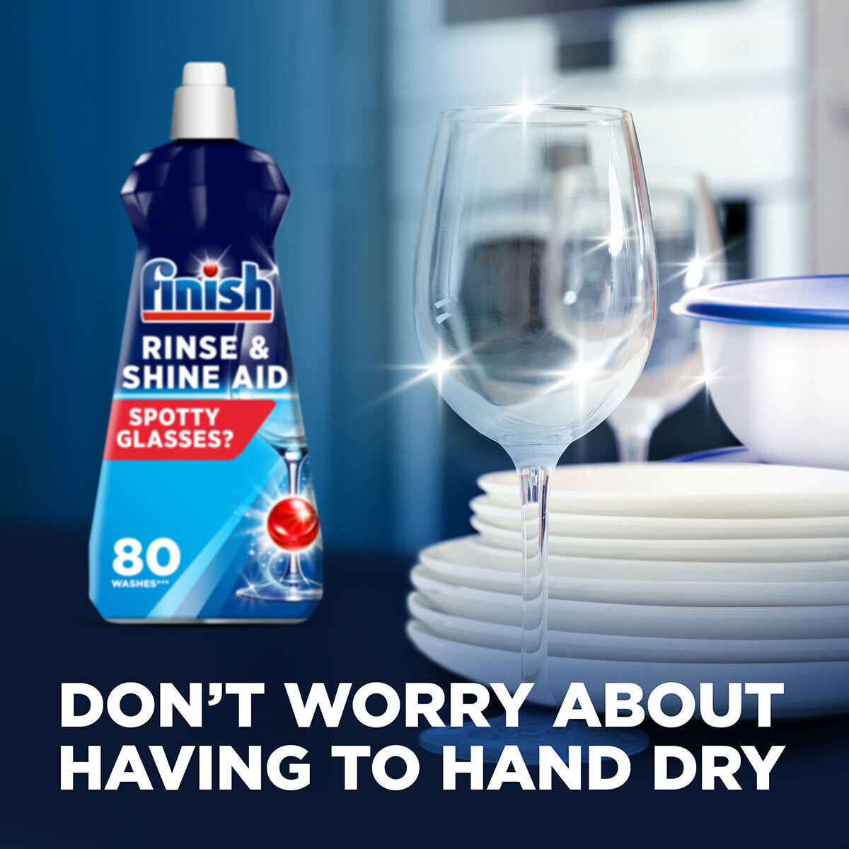 Finish dishwasher rinse aid 2 x 800ml - British product