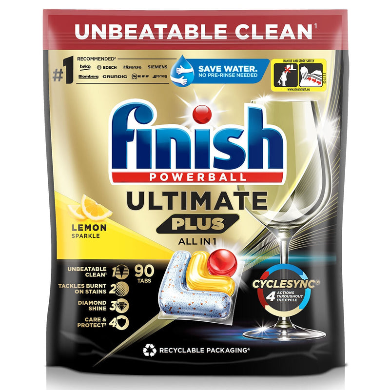 Finish Lemon Sparkle dishwasher tablets 90 pack - British product