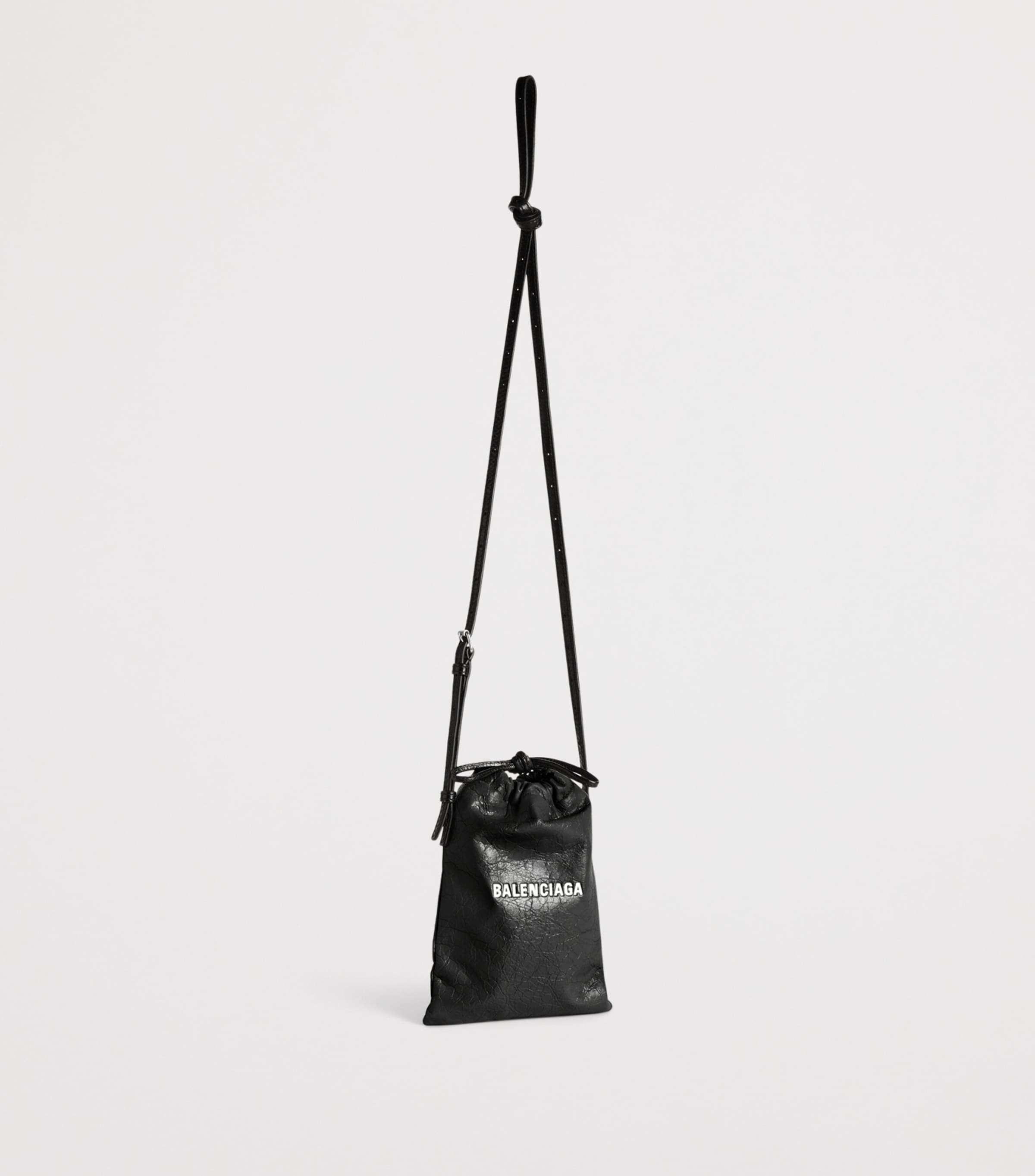 Balenciaga Leather Shopper Phone Holder