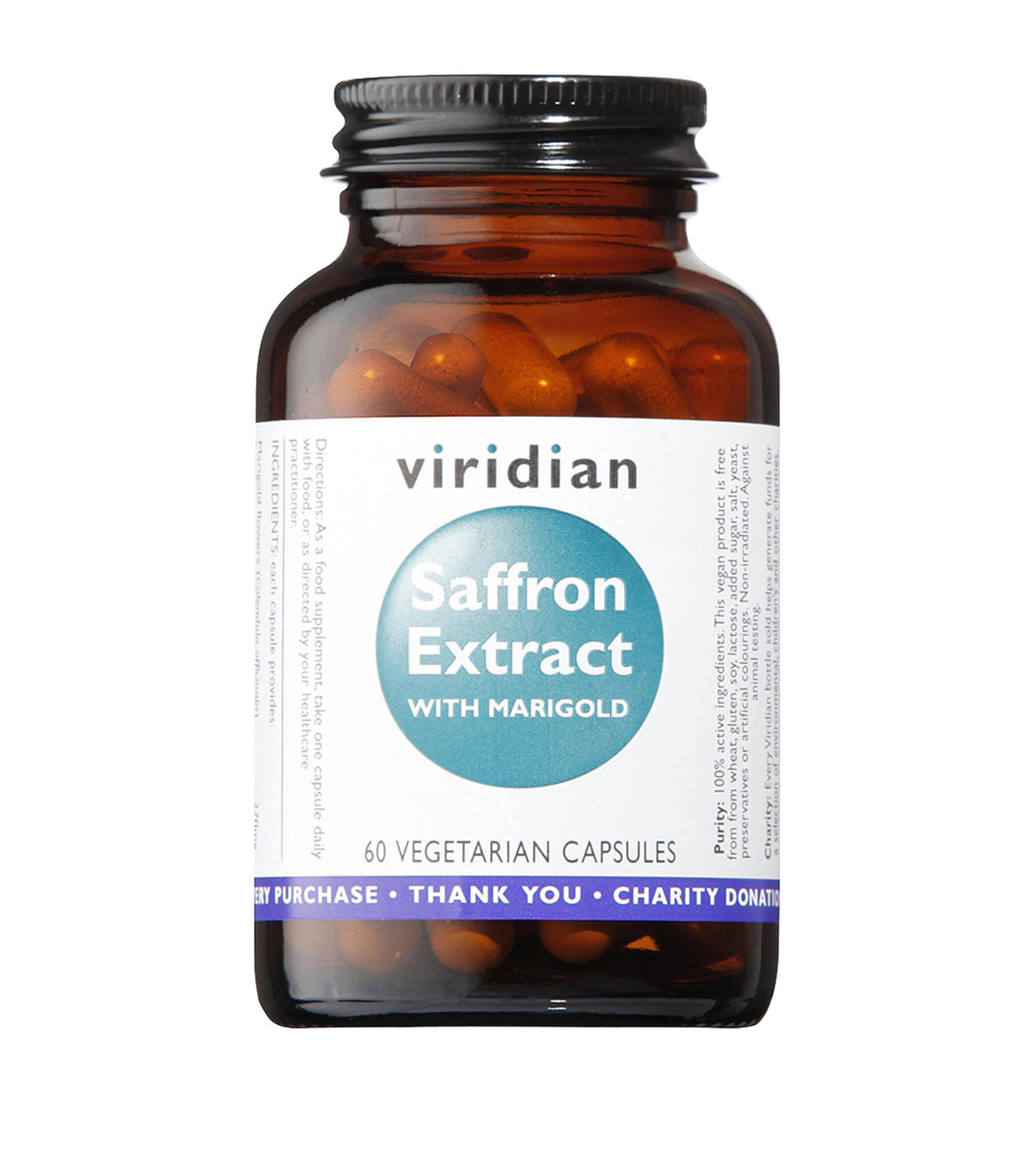 Viridian Saffron Extract with Marigold (60 Capsules)