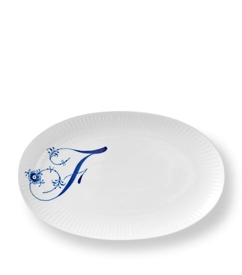 Royal Copenhagen Alphabet Coll oval plate 23.5cm, imported from the UK