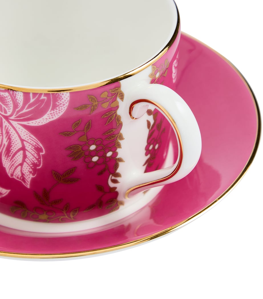 Wedgwood Wonderlust Pink Tonquin Teacup and Saucer