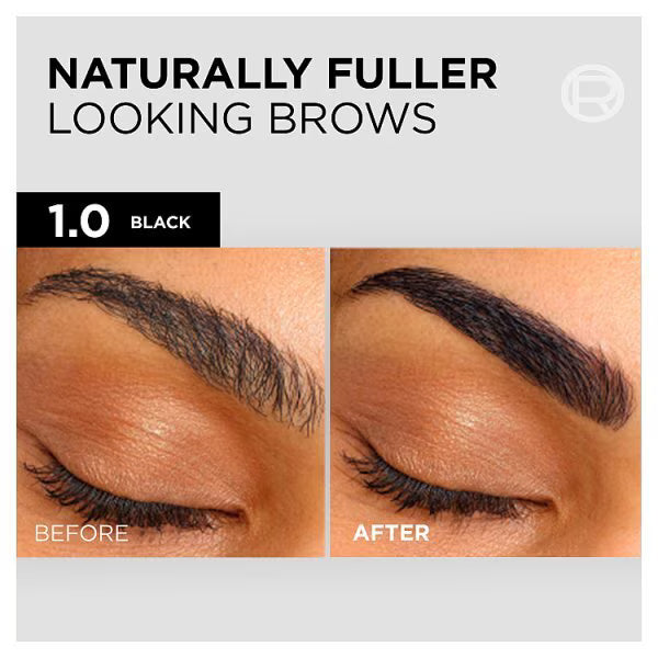 L'Oréal Paris Brow Color Semi-Permanent Tint 1.0 Black, imported from the UK