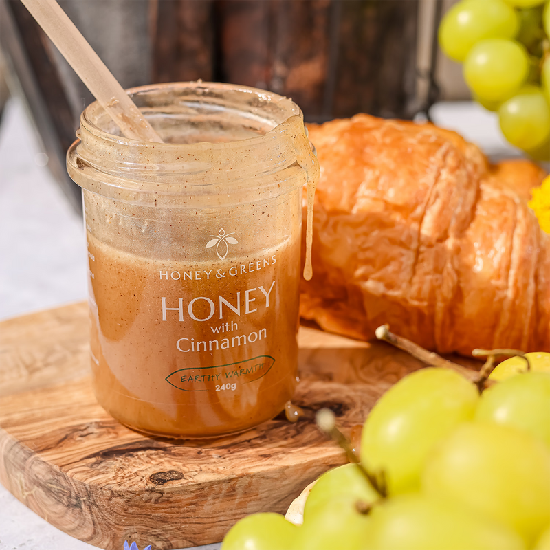 Honey & Greens British Honey with Cinnamon 240g