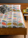 Orla Kiely Orange Scribble Stem Floral duvet cover, imported from the UK