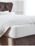 Luxe 600 thread count cotton sateen deep fitted sheet (British brand)
