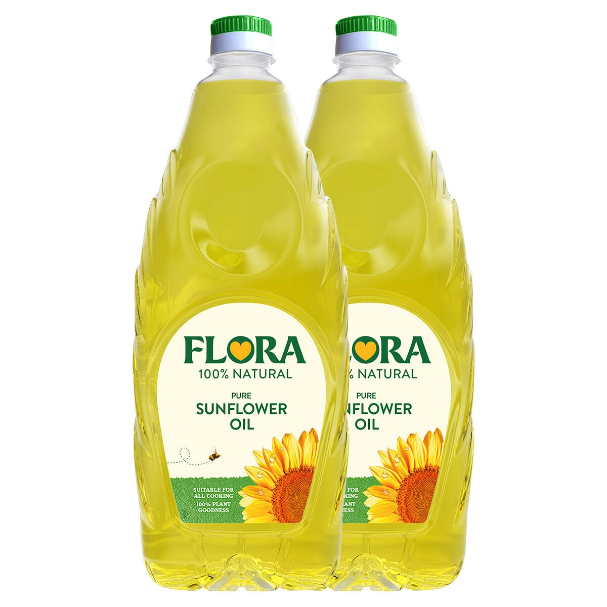 Flora sunflower oil 2 x 2L - British product