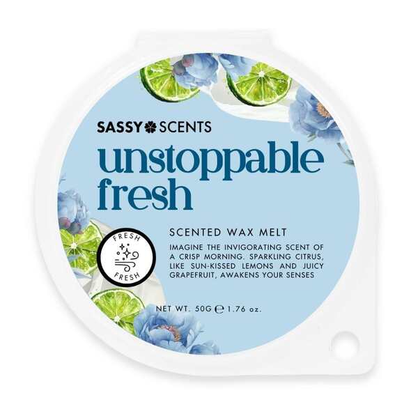 Sassy Scents fresh wax melt Unstoppable 50g (British brand)