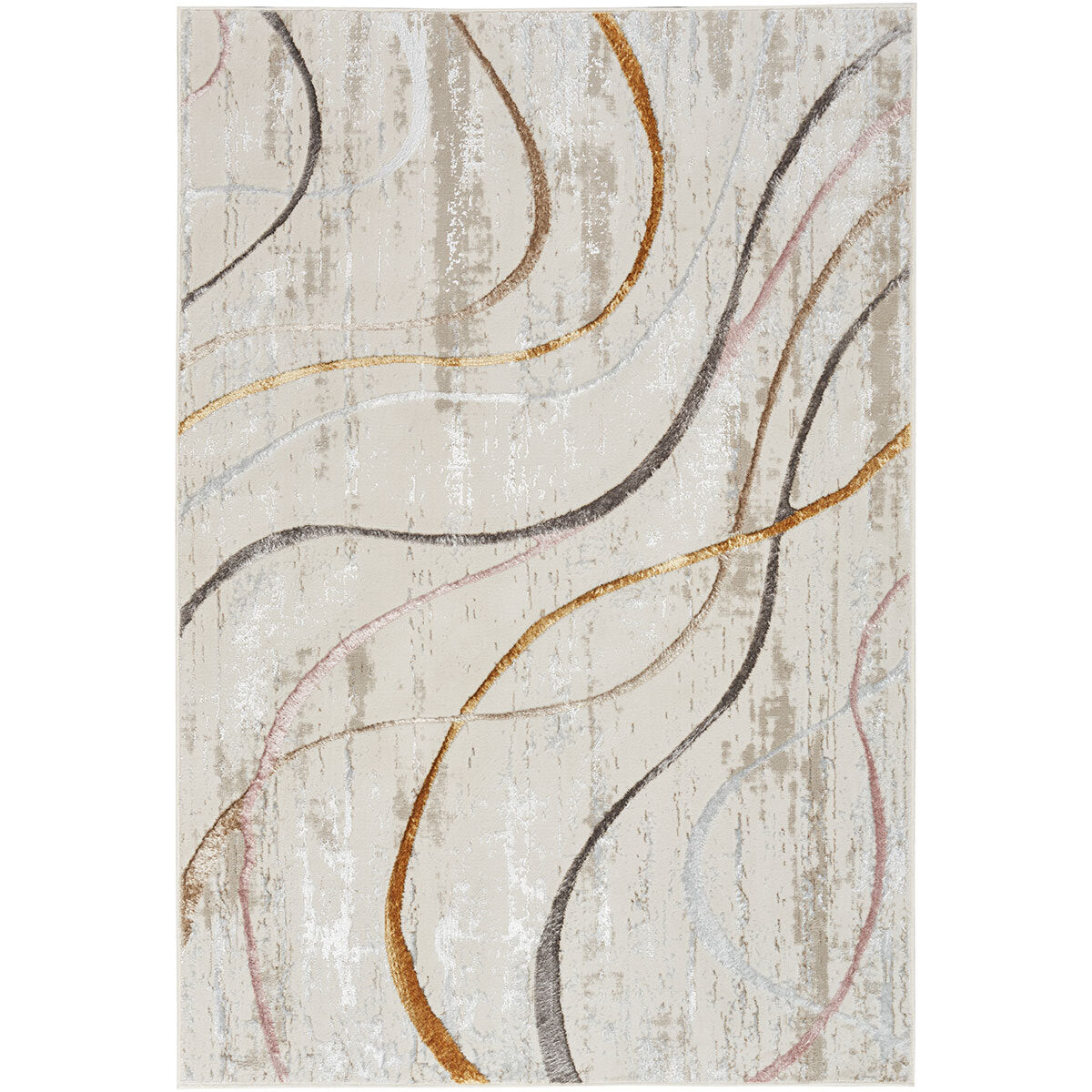 Nourison Glitz Ivory Multi Area Rug in 3 sizes, UK version