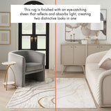 Nourison Glitz Ivory Multi Area Rug in 3 sizes, UK version