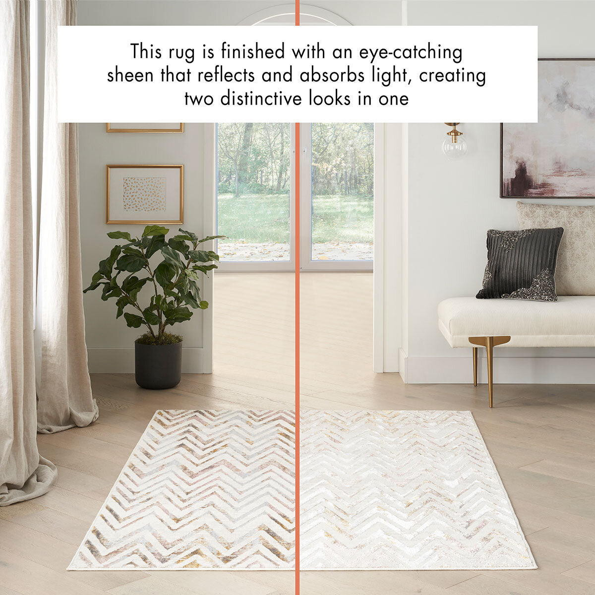 Nourison Glitz Multi Rug geometric area rug, UK version