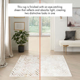 Nourison Glitz Multi Rug geometric area rug, UK version