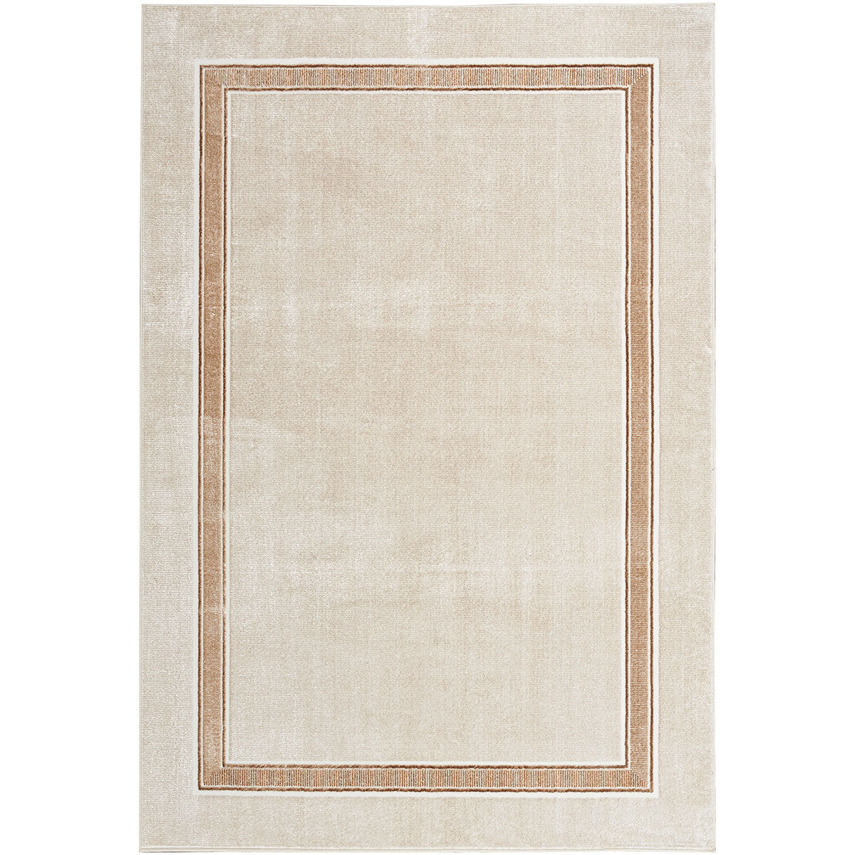 Nourison Glitz Cream Border rug available in three sizes, UK version