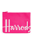 Harrods Large Cotton Logo Pouch, UK version