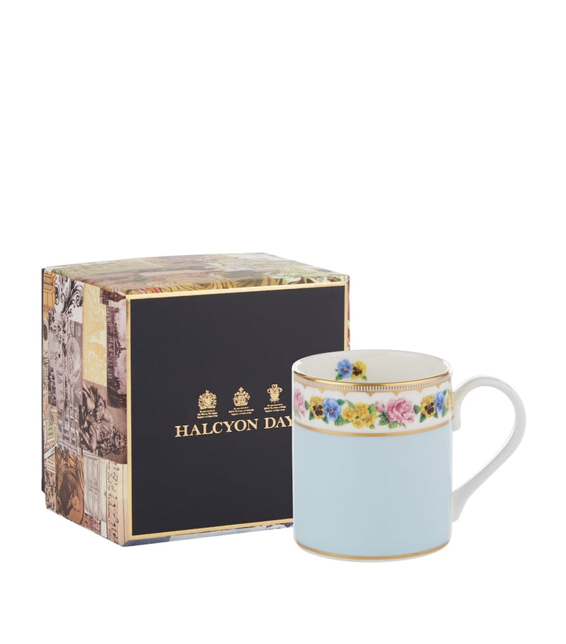 Halcyon Days Shell Garden Floral Mug, UK version