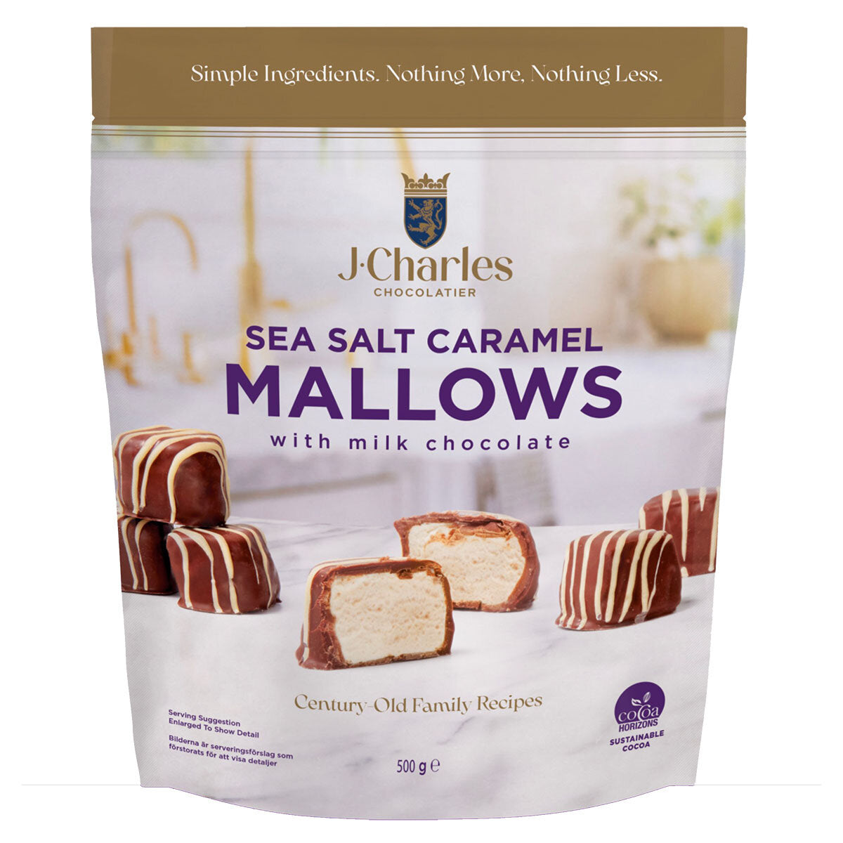 J.Charles sea salt caramel chocolate marshmallows 500g, UK version