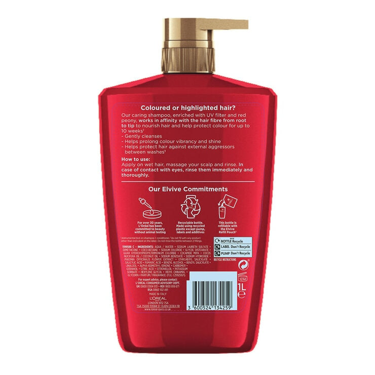 L'Oreal Elvive Color Protect Shampoo 2 x 1L, UK version
