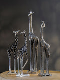 Libra Interiors Silver Large Giraffe Sculpture