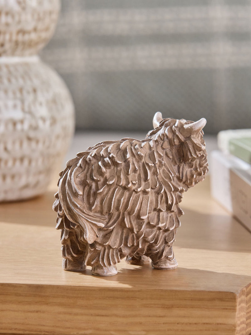 Natural Mini Hamish The Highland Cow Ornament