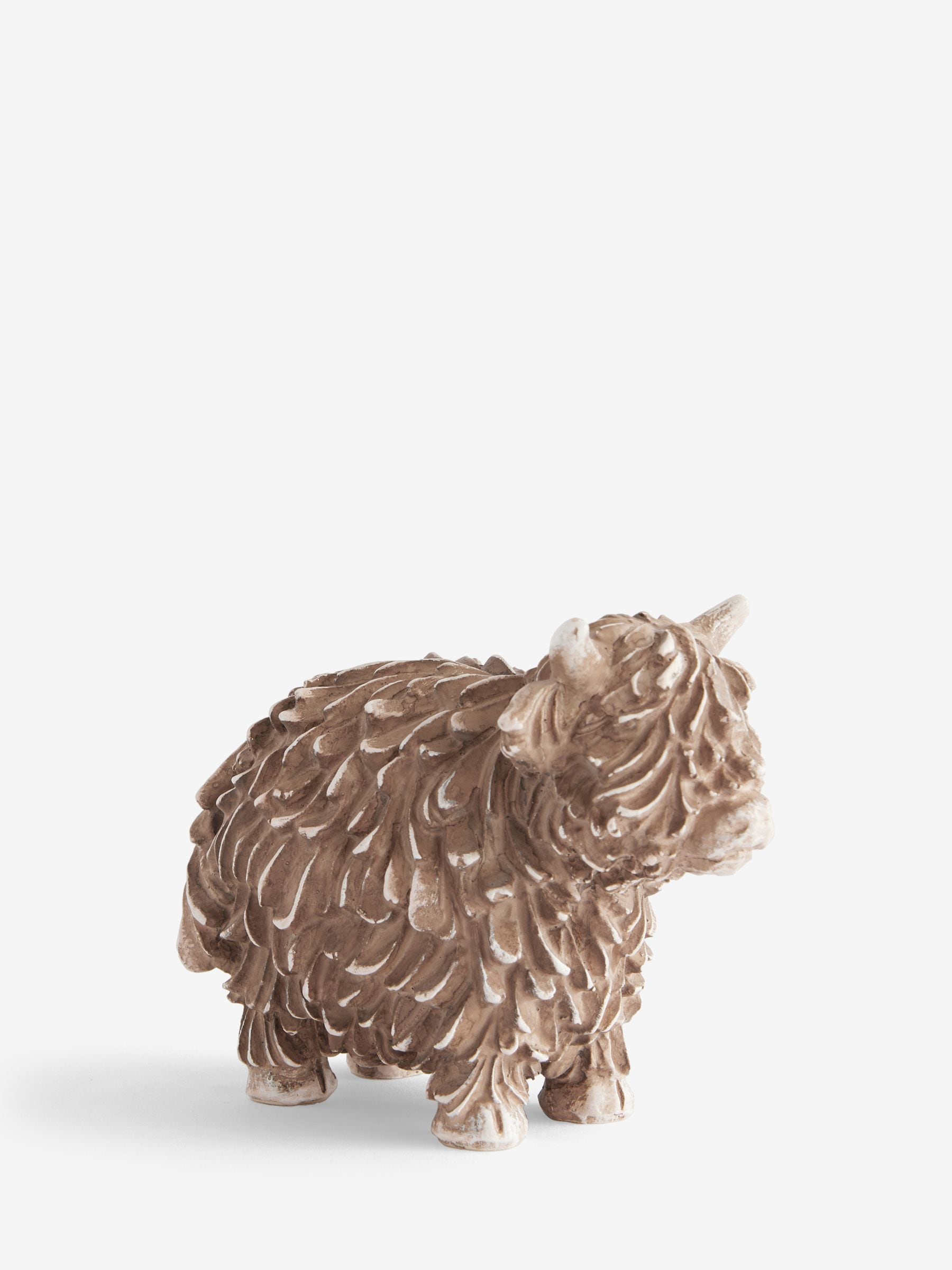 Natural Mini Hamish The Highland Cow Ornament