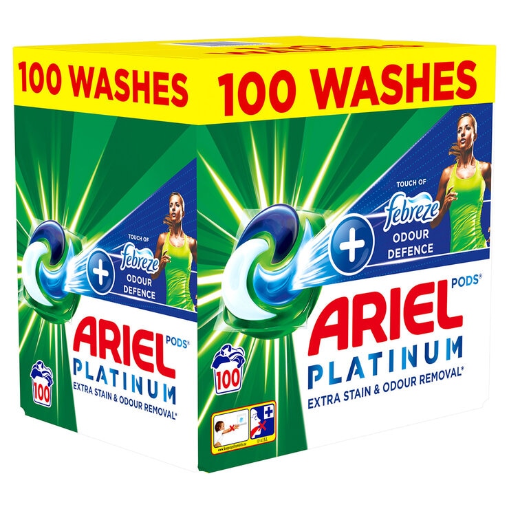Ariel Platinum Febreze All in 1 Pods 100 Wash