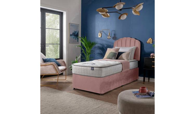 Silentnight Single Divan Bed Set Pink (British brand)