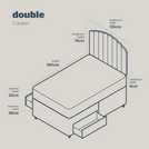 Silentnight Double Divan Bed in Pink (British brand)