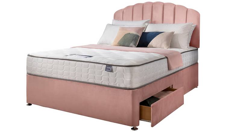 Silentnight Double Divan Bed in Pink (British brand)
