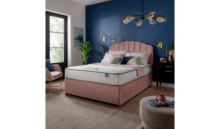 Silentnight Kingsize Divan Bed in Pink (British brand)