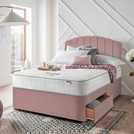 Silentnight Kingsize Divan Bed in Pink (British brand)