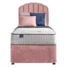 Silentnight Middleton Single Memory Foam Divan Bed with Headboard in Pink (British brand)