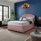 Silentnight double memory divan bed in pink (British brand)