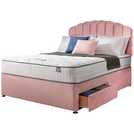 Silentnight Kingsize pink divan bed with mattress and headboard (British brand)