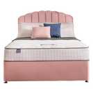 Silentnight Kingsize pink divan bed with mattress and headboard (British brand)