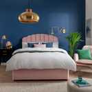 Silentnight Kingsize pink divan bed with mattress and headboard (British brand)