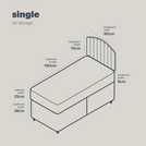 Silentnight Single Divan Bed Blue (British brand)
