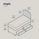 Silentnight Middleton Single 2 Drawer Divan Bed - Blue