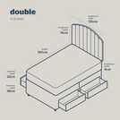 Silentnight double divan bed with mattress and headboard in blue (British brand)