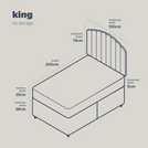Silentnight Kingsize Divan Bed in Blue (British brand)