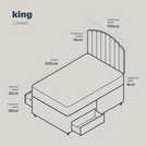 Silentnight Kingsize Divan Bed in blue (British brand)