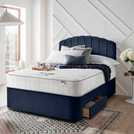 Silentnight Kingsize Divan Bed in blue (British brand)