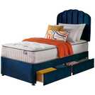 Silentnight Middleton single divan bed set with memory foam mattress and headboard (British brand)