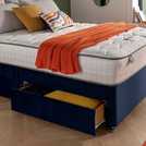 Silentnight Kingsize Divan Bed in Blue (British brand)