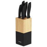 Salter 5 piece knife block set black (British brand)