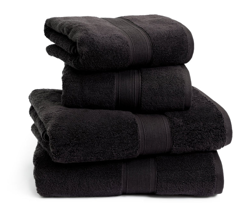 Habitat cotton supersoft black towel bale 4 piece, UK version
