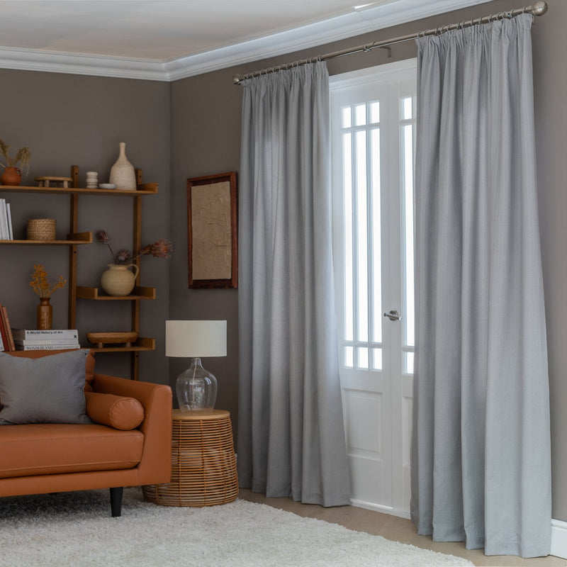 Habitat grey herringbone curtains 168x183cm, UK version