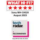 Sony WH-CH520 Blue wireless Bluetooth headphones (British brand)