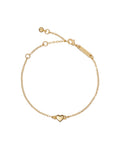 Ted Baker Tiny Heart Bracelet Gold Tone Clear Crystal 14.5-19.5cm (British brand)