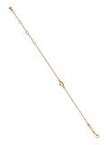 Ted Baker Tiny Heart Bracelet Gold Tone Clear Crystal 14.5-19.5cm (British brand)